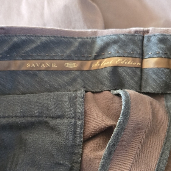 Savane Men's Charcoal Dress Pants - Picture 3 of 5